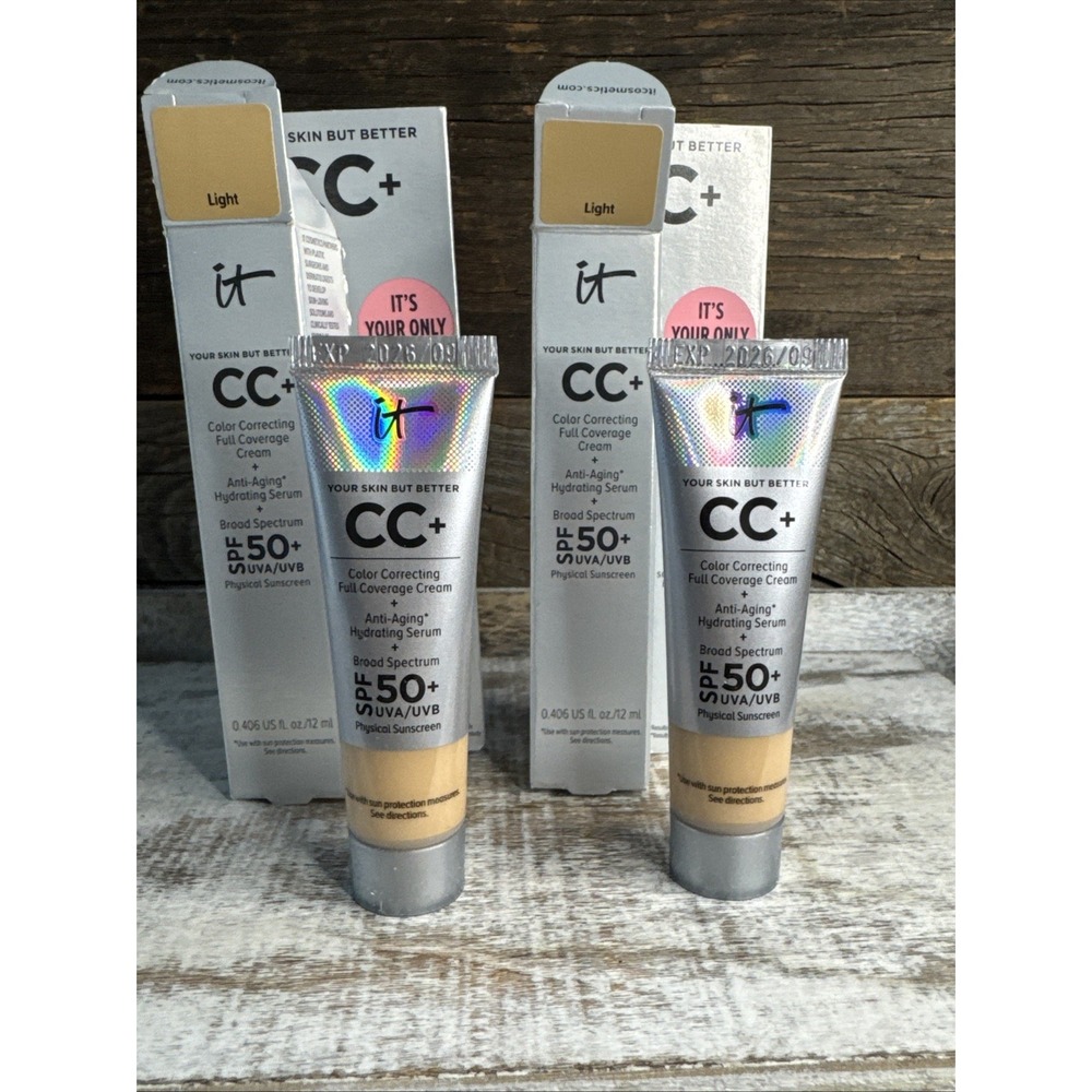 IT Cosmetics CC Cream Light 12ml - Set of 2 |‎ MSRP = $38